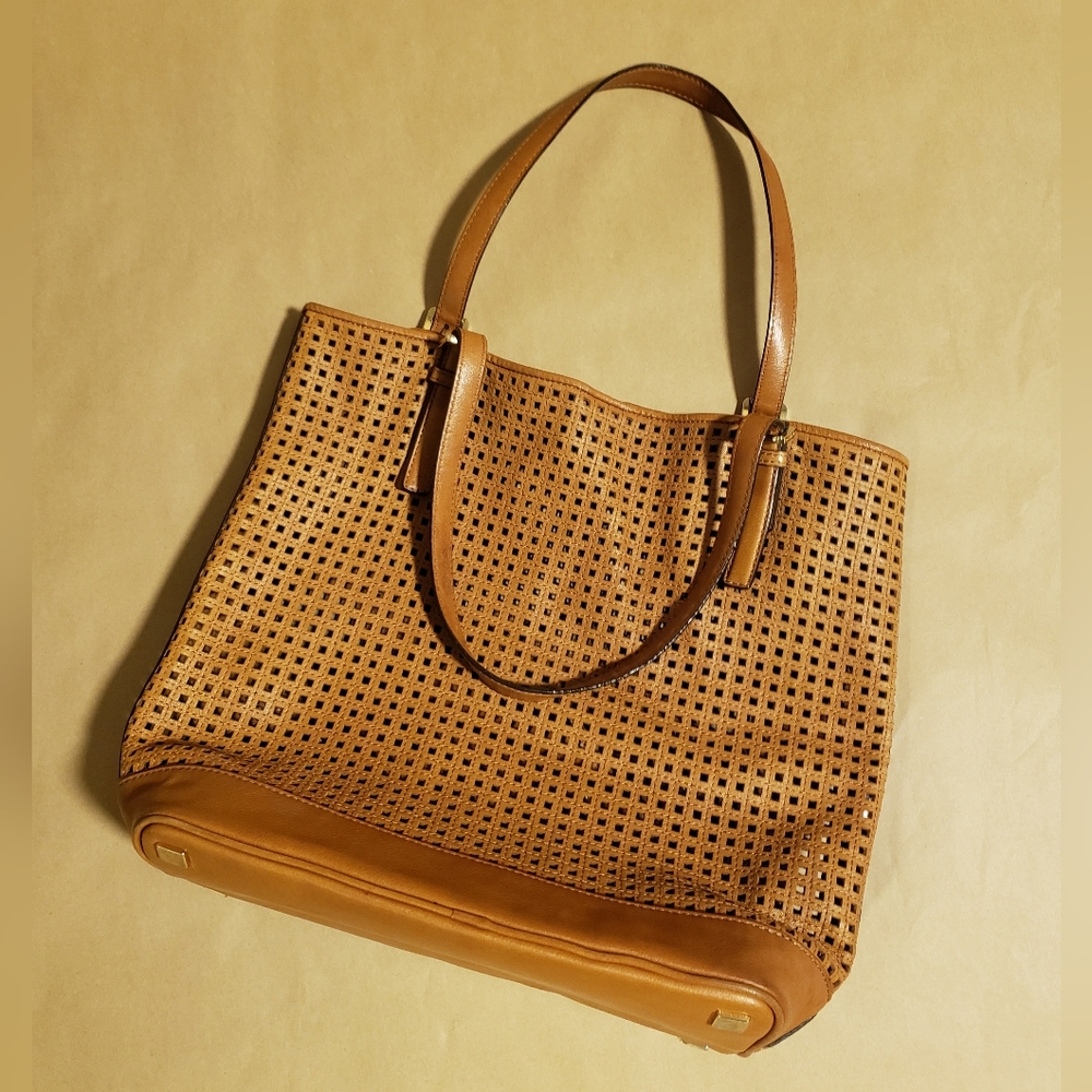 Michael Kors Tan Perforated Tote